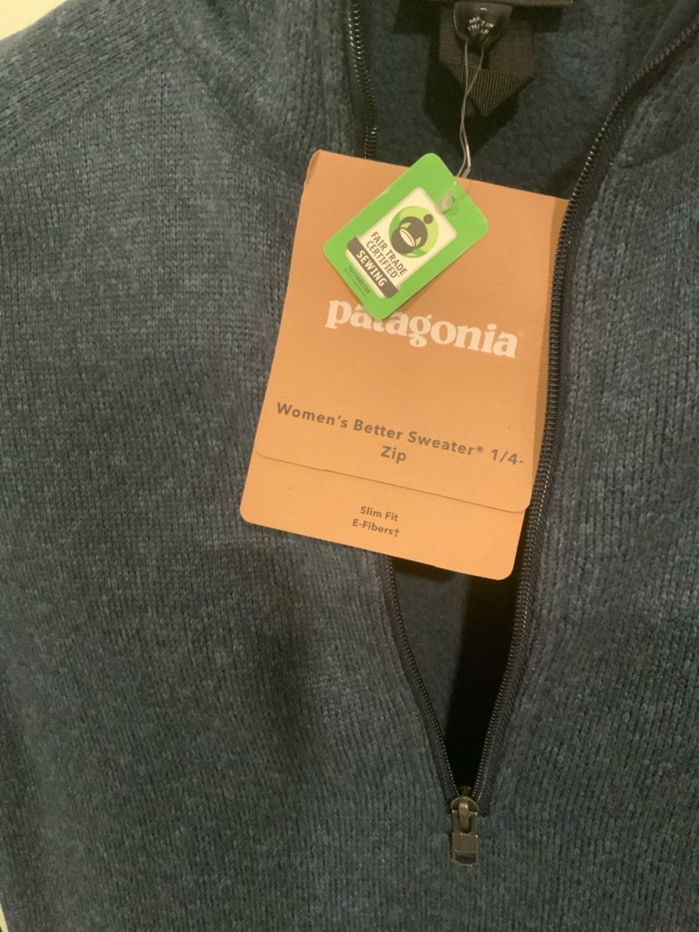 Patagonia Women’s Better Navy Quarter-Zip Sweater - Picture 4 of 9